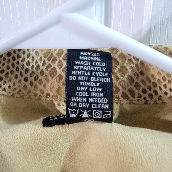 Dialogue Faux Snake Skin Leather Jacket size M - Picture 7 of 7